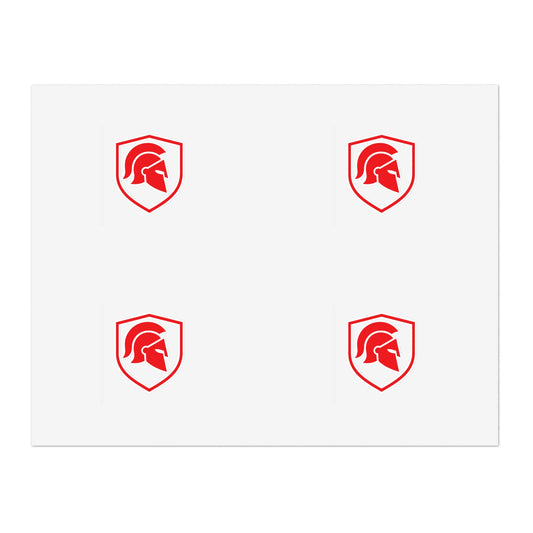 FIGWORKS emblem stickers on premium white sheet.