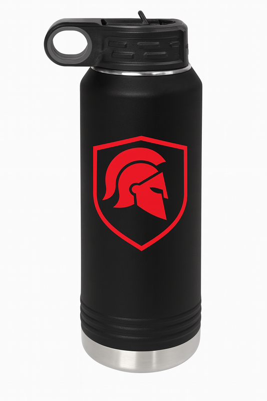 FIGWORKS 32oz stainless steel insulated water bottle with powder-coated finish.