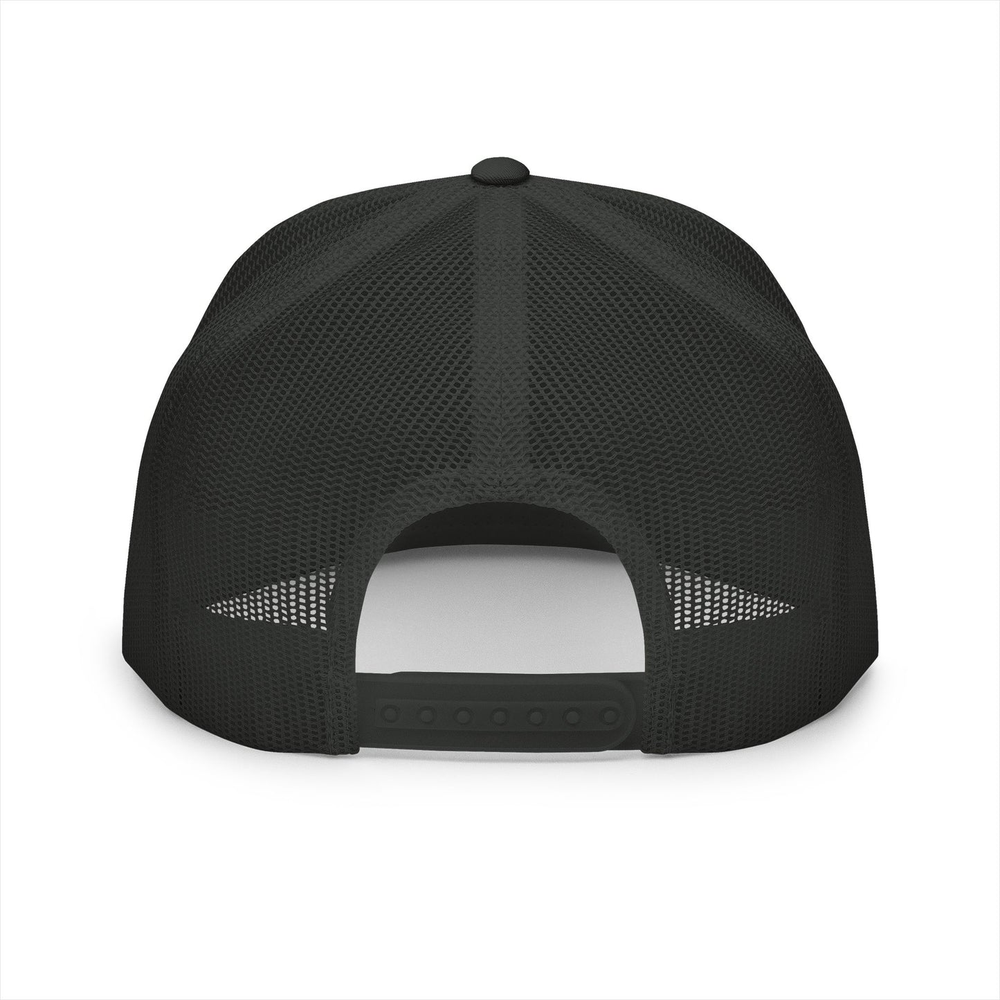 Adjustable snapback closure on FIGWORKS structured cap – back view