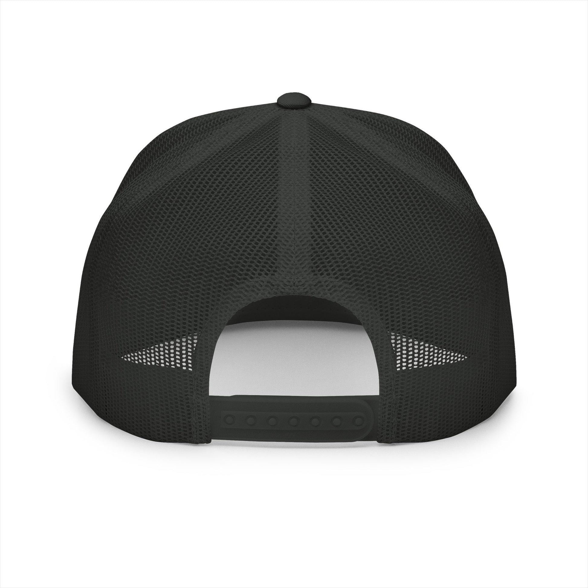 Adjustable snapback closure on FIGWORKS structured cap – back view
