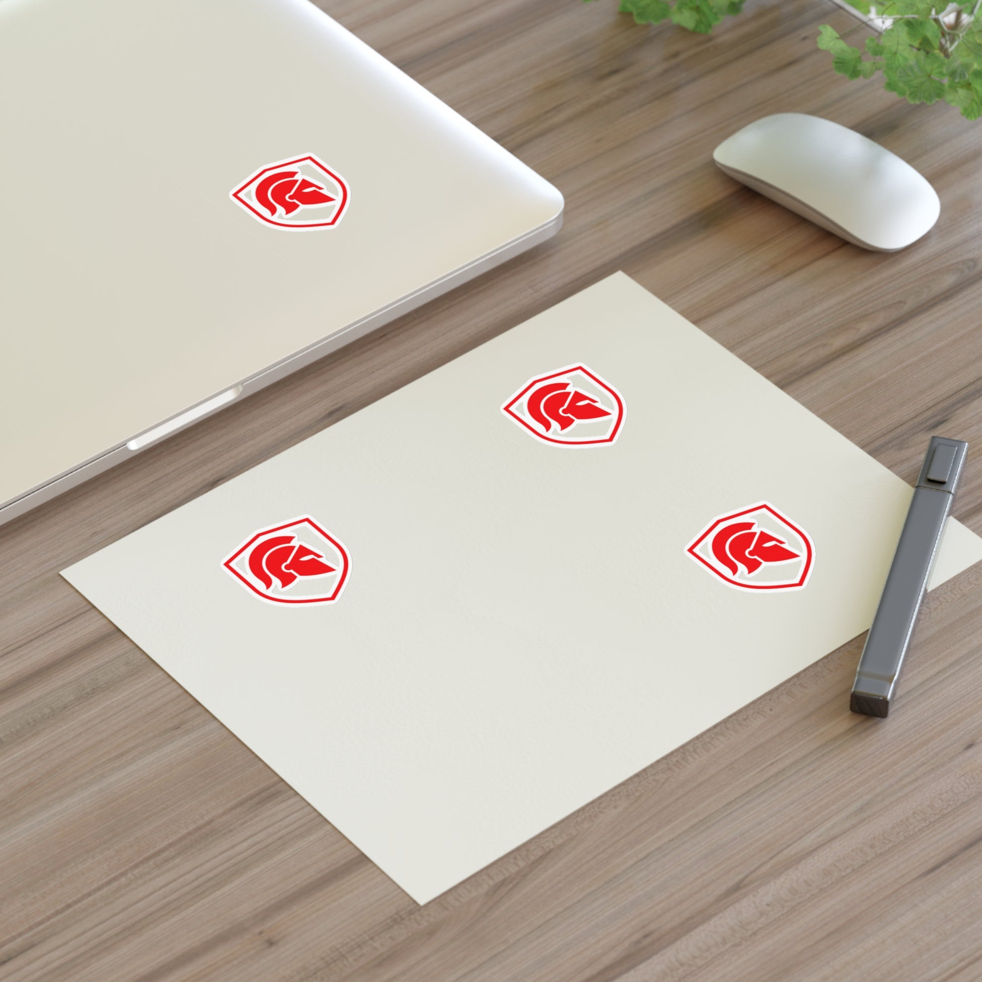 FIGWORKS emblem stickers on premium white sheet.