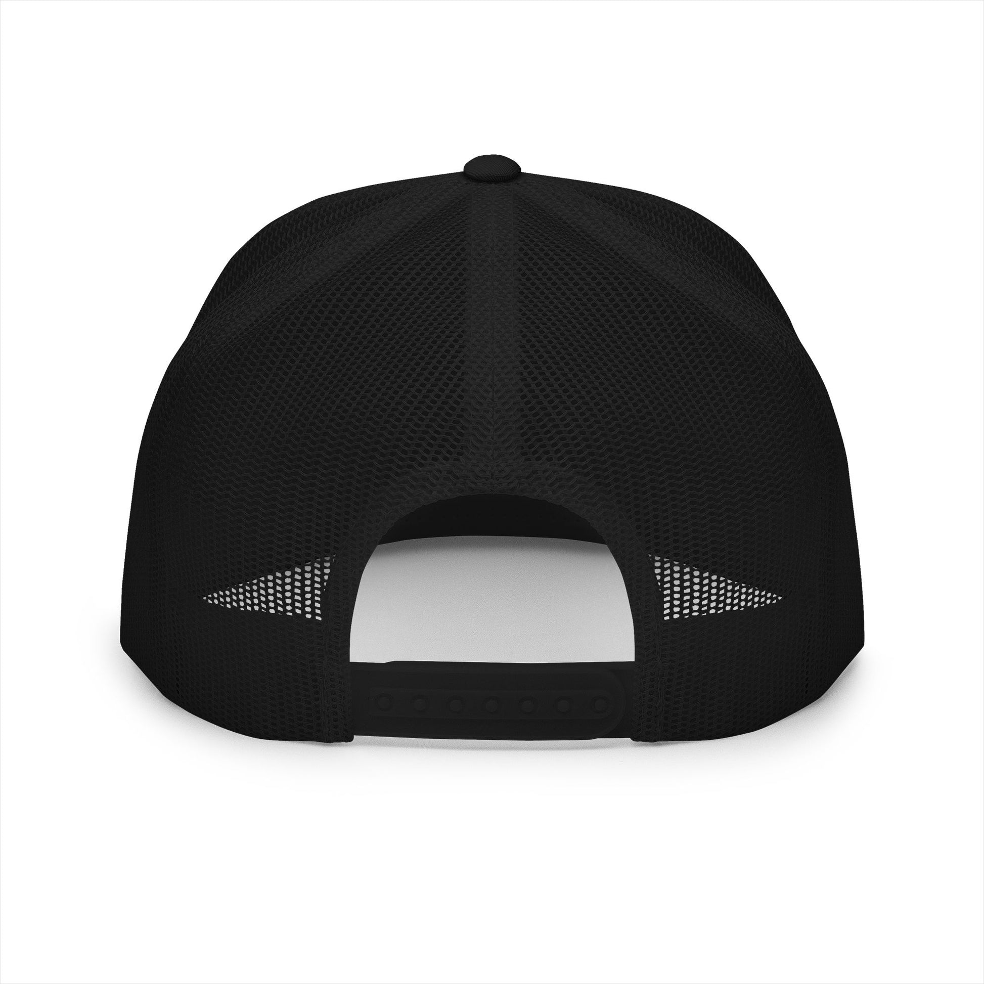 Adjustable snapback closure on FIGWORKS structured cap – back view