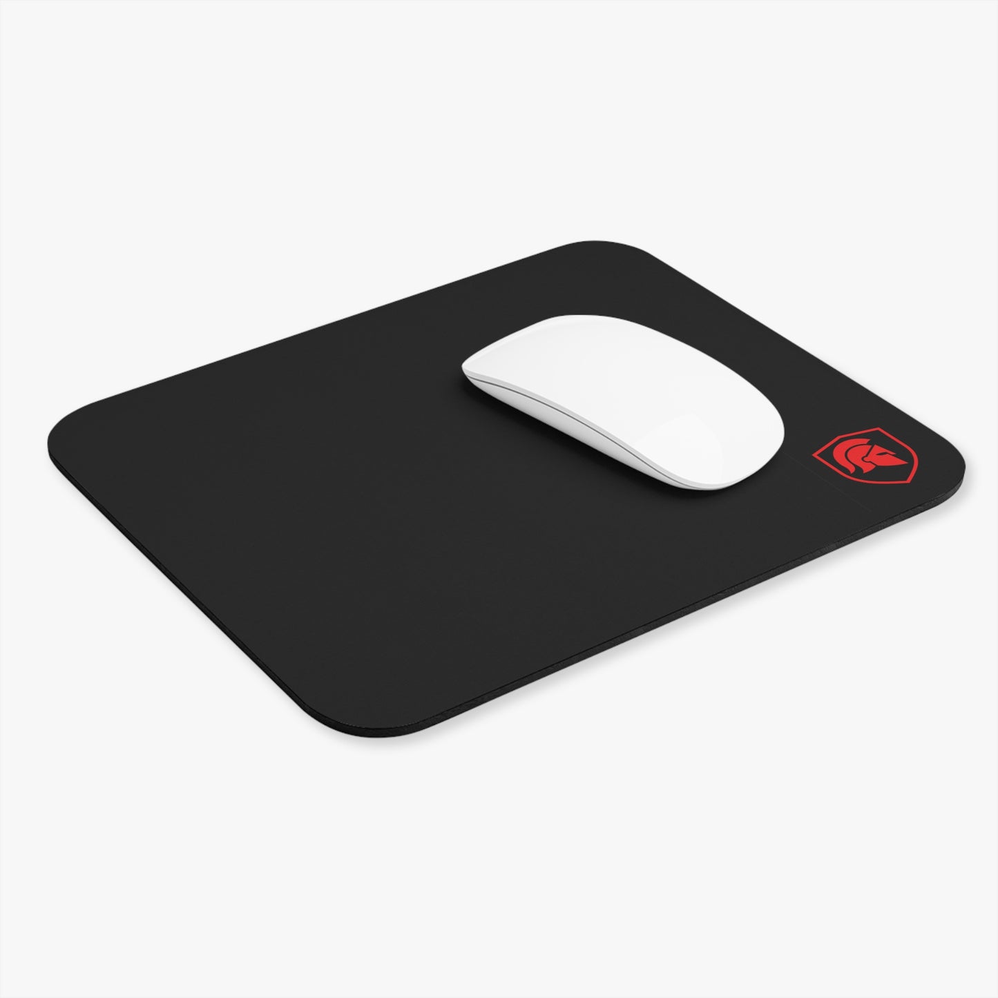 Black mouse pad with a small red FIGWORKS emblem in the bottom corner