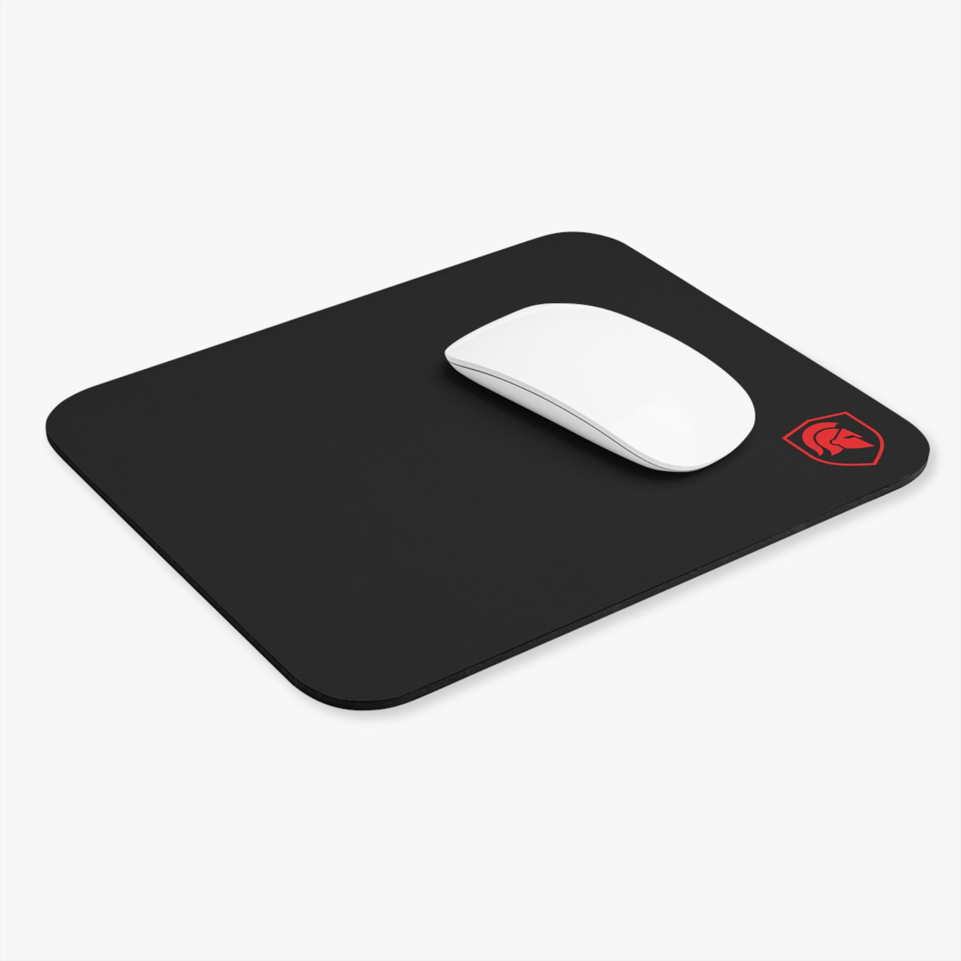 Black mouse pad with a small red FIGWORKS emblem in the bottom corner